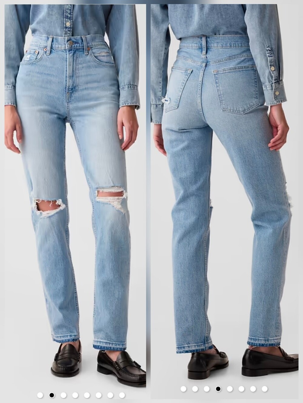 ❤ GAP CHEEKY STRAIGHT HIGH RISE JEANS, 6T (28 TALL / LONG)